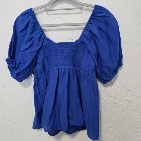 Nine West Blue Babydoll Top - Picture 5 of 9